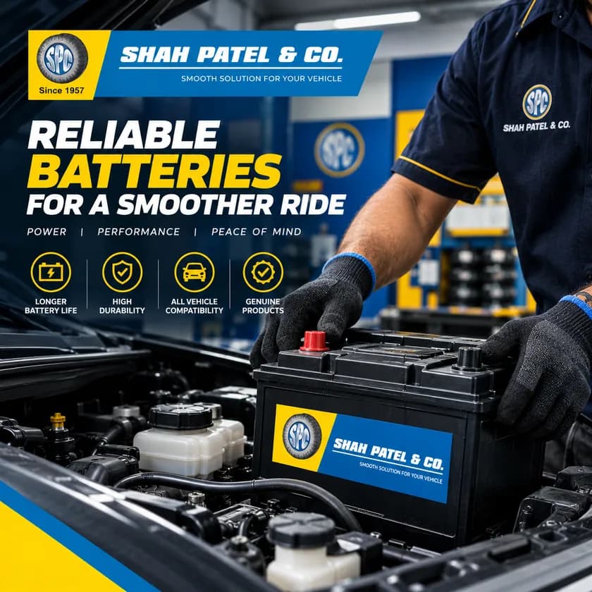 Car batteries on the shelf at an SPC branch.